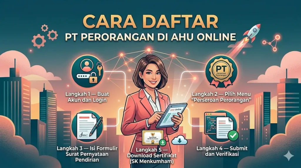 Cara daftar PT perorangan di AHU Online