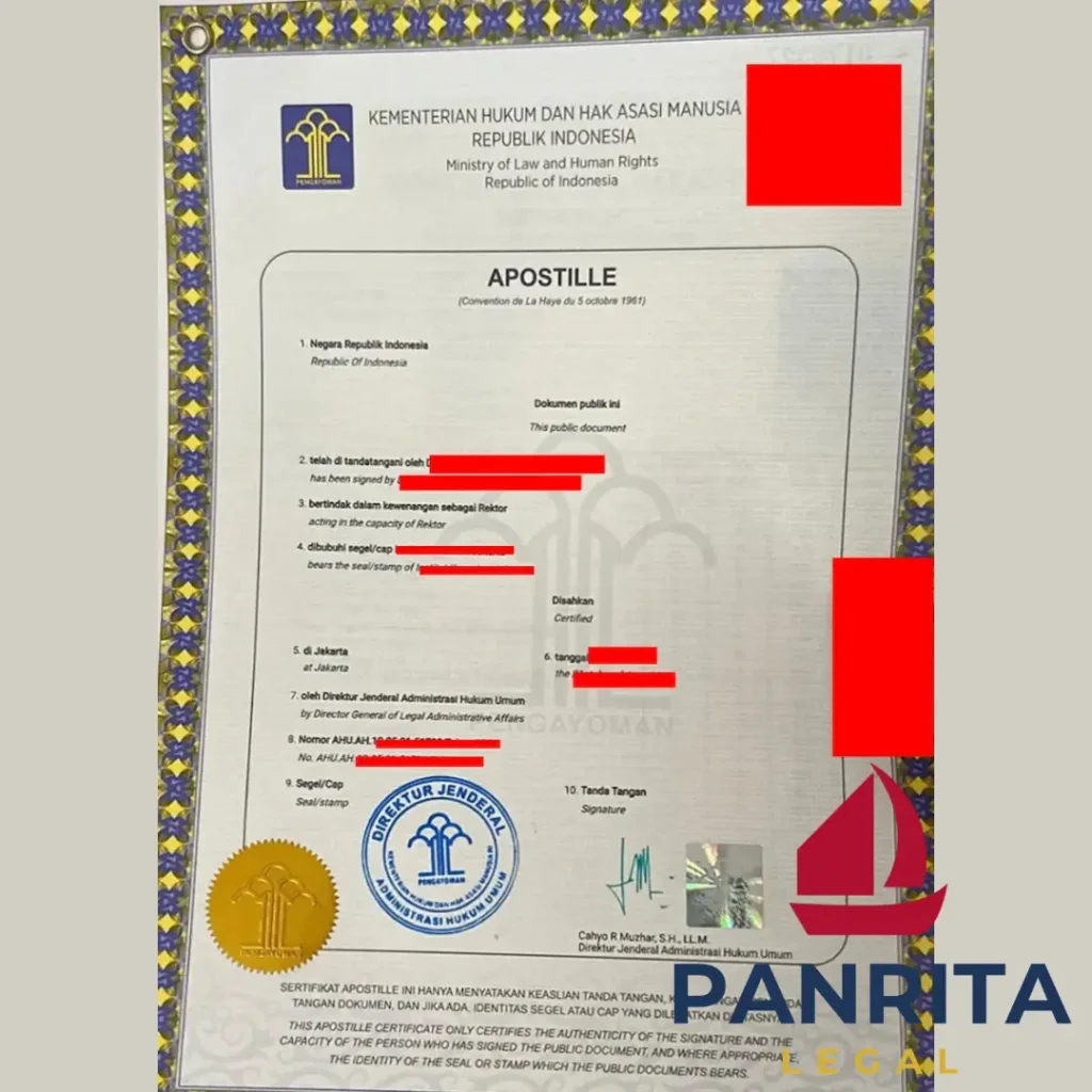 Contoh Sertifikat Apostille Ijazah