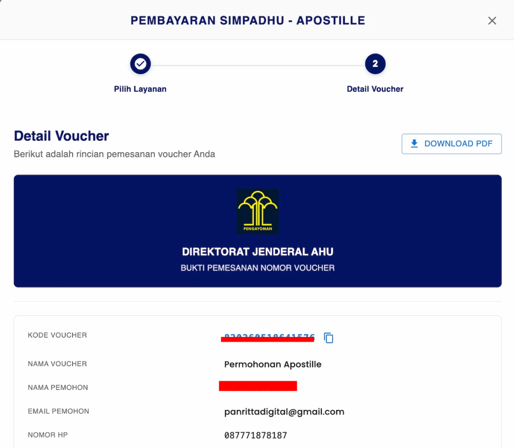 Cara Bayar Apostille (Voucher AHU) via Bank, e-Wallet, & ATM 1 cara bayar apostille kemenkumham