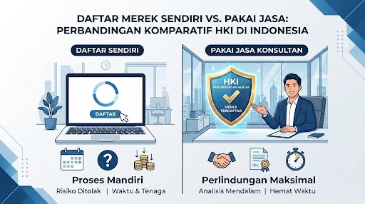 Daftar Merek Sendiri vs Pakai Jasa